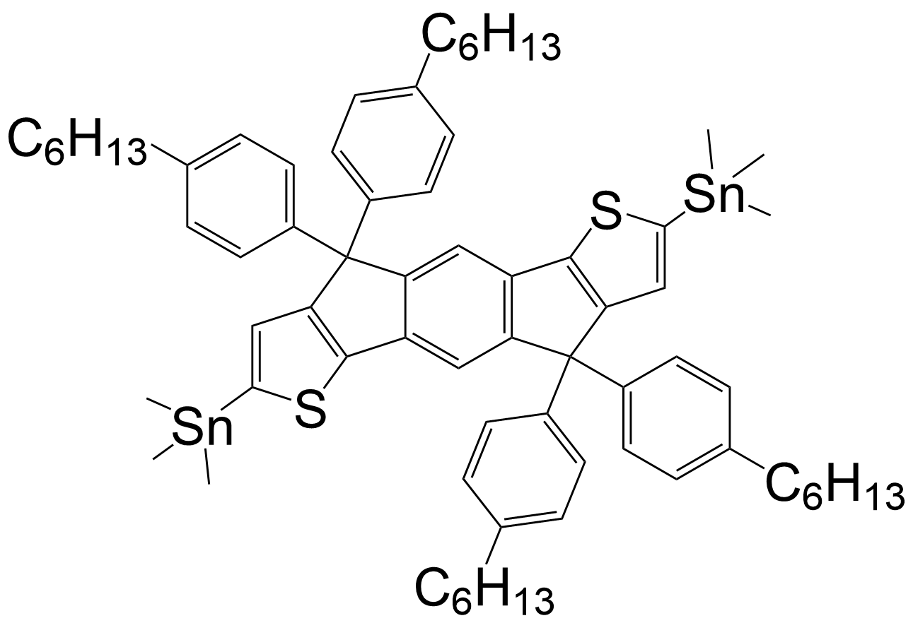 2,7-二(三甲基锡)-4,4,9,9-四(对己基苯)-引达省并二噻吩/1252555-61-5